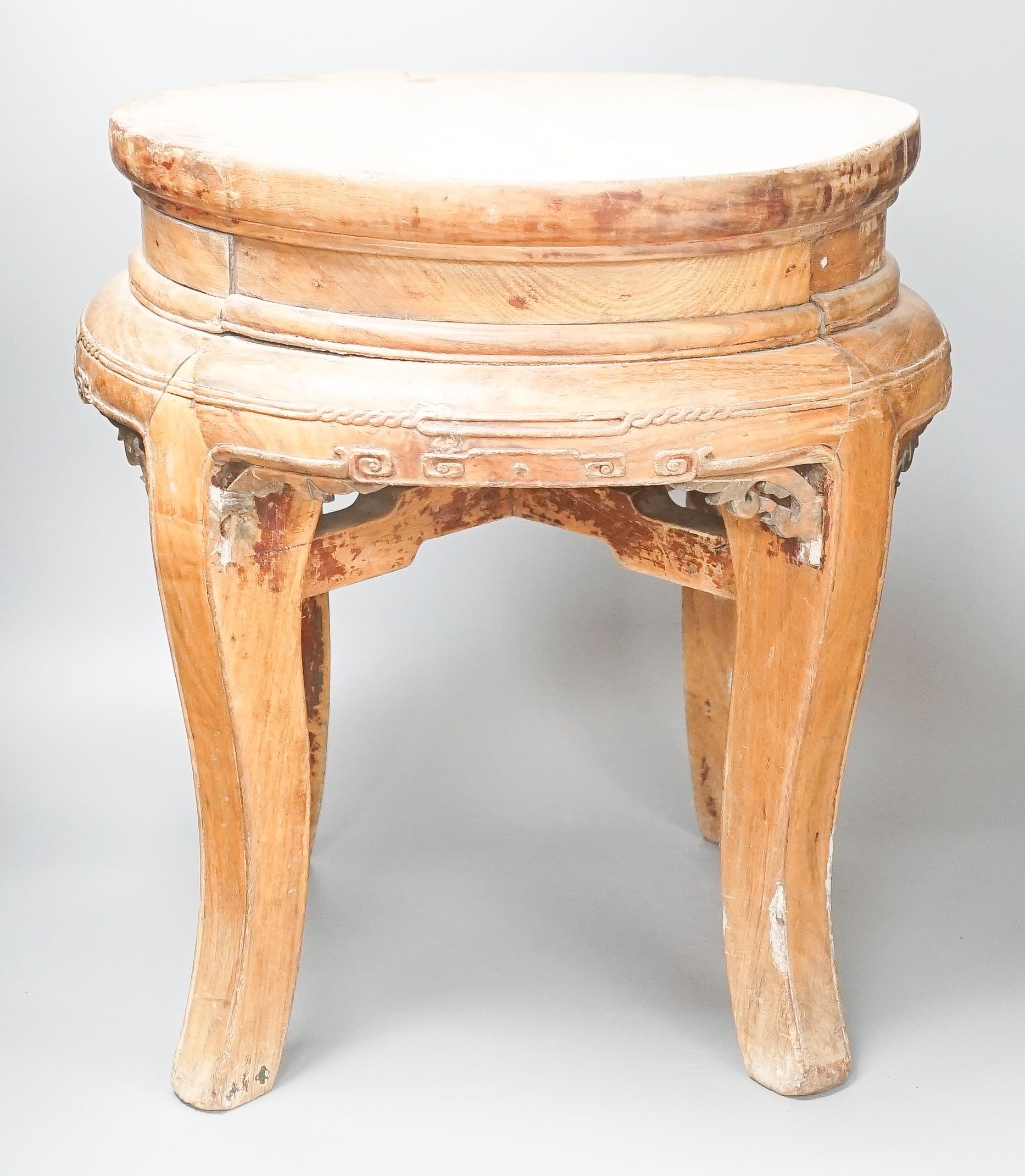 A 19th century Chinese stool or stand 47cm
